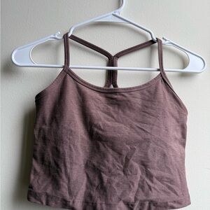 Beyond Yoga Spacedye Slim Racerback Cropped Tank light brown